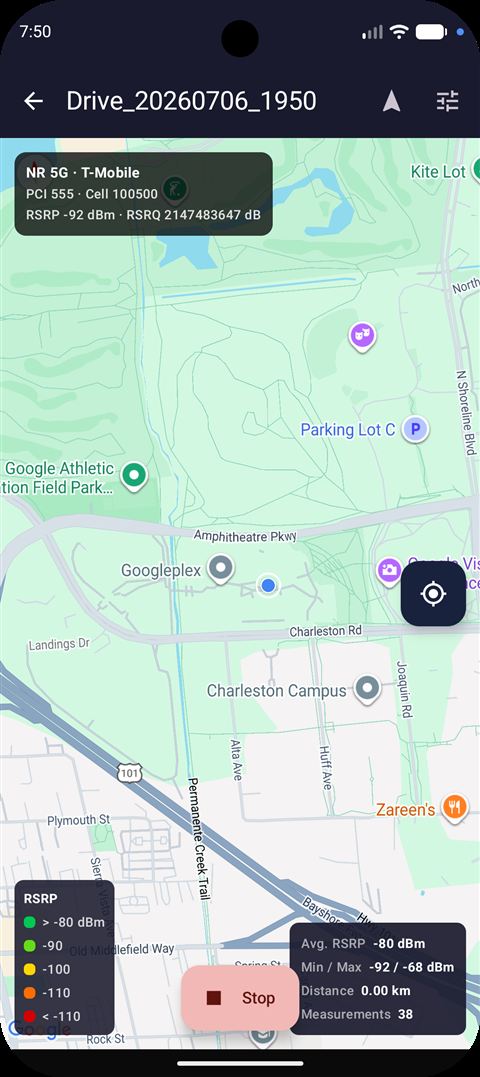 Screenshot 2 von GSM Drive Test